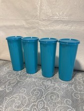 Brand New Tupperware Tumblers Straight Sided Cups 16 oz.Set of 4