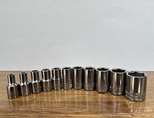 Craftsman 14 In. Drive 11 Piece 6 Point Shallow Sae Chrome Socket Set