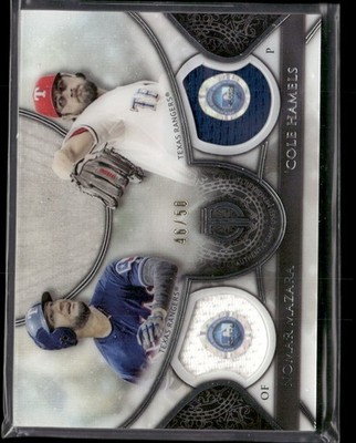 2017 Topps Tribute #DR-MH Nomar Mazara / Cole Hamels Dual Relics #/50