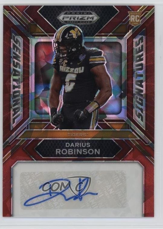 Darius Robinson Panini Prizm Draft Picks Sensational Signatures #SSDRN Red Ice