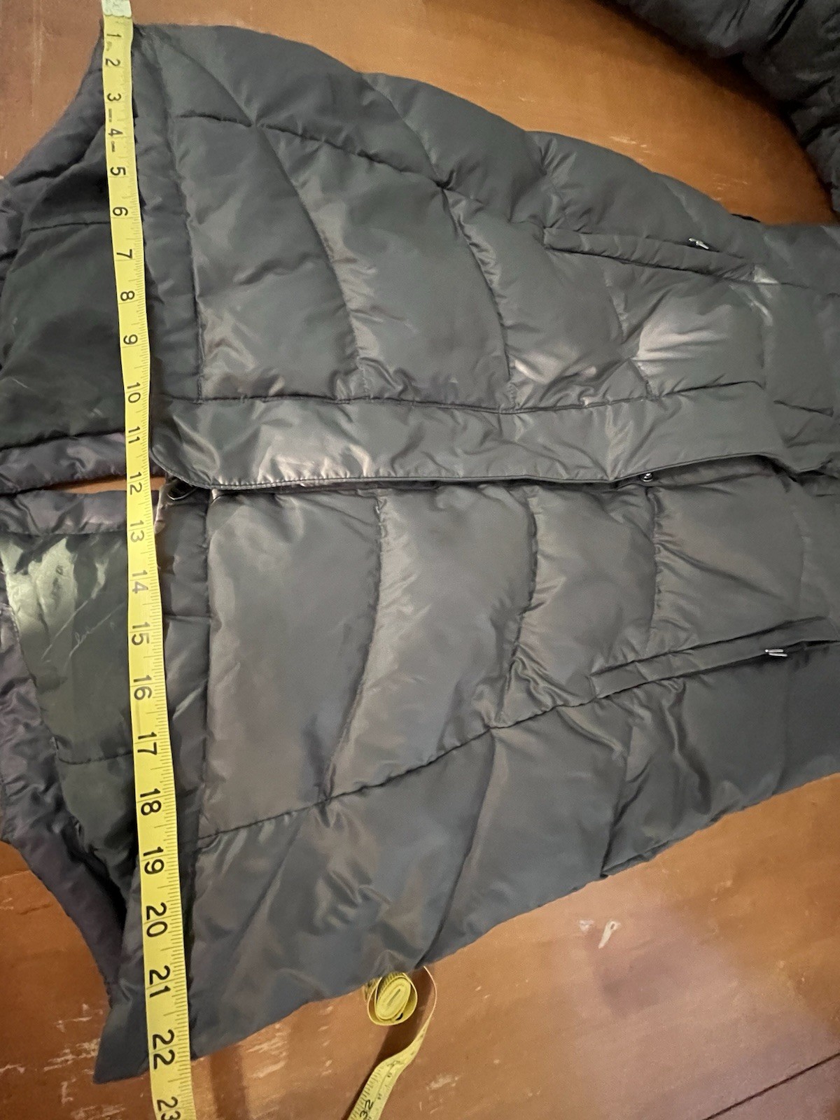 Lolë Duck Down Insulated Hooded  Women Medium Long Jacket Dark Grey Lightweight