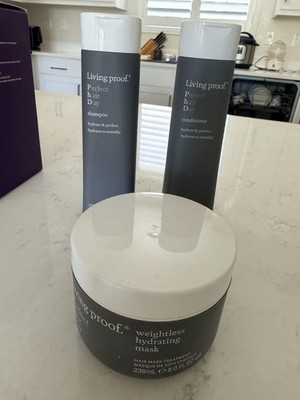 Living Proof Perfect Hair Day Hydration Gift Set Shampoo Conditioner Mask NEW