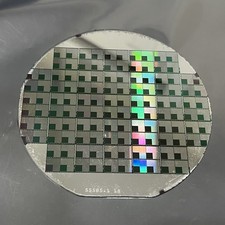 4 Inch Silicon Wafer With Reflective Square Pattern, As Pictured