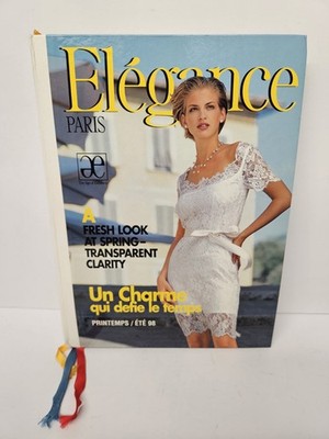 Elegance Paris 1998 Vol 1  Hardcover Fashion Clothing Catalog Fabric Swatched
