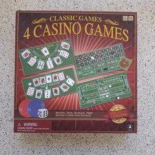 Classic Games 4 Casino Games Gameboard Set Used Good Condition