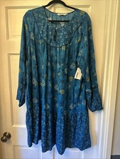 Sonoma Women’s XXL Dress Prairie Style, Flare, Floral NWT Cottagecore