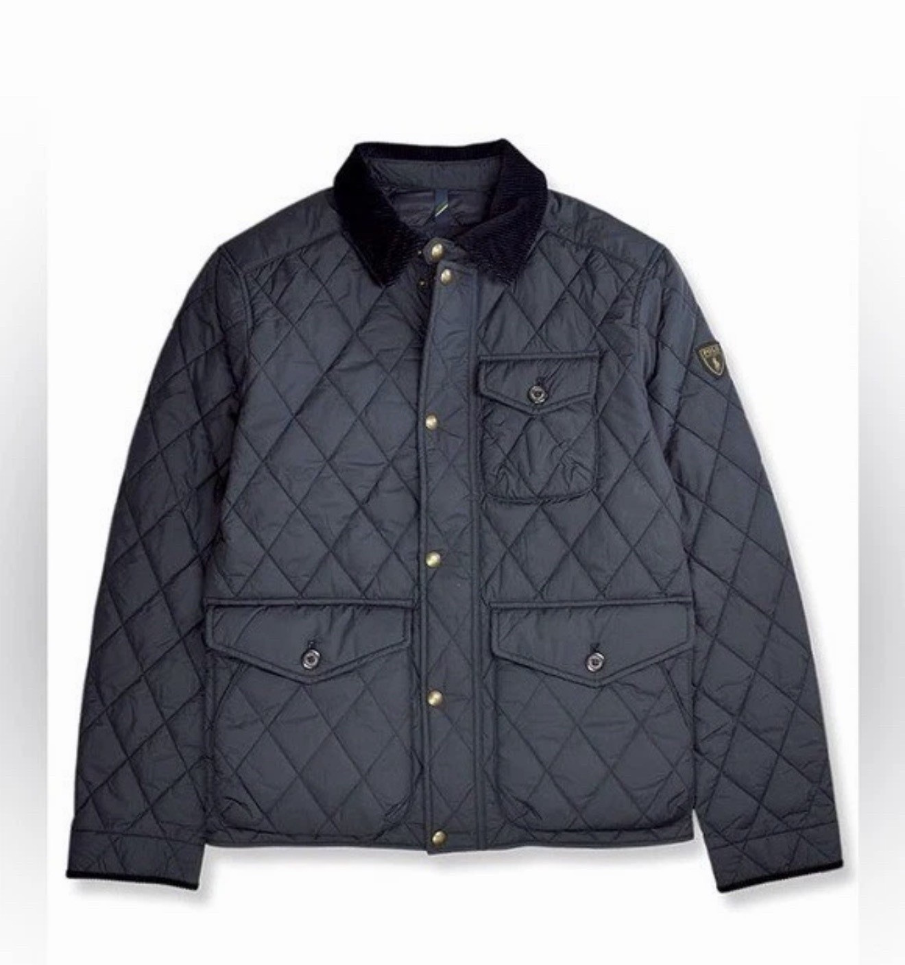 Polo Ralph Lauren The Beaton Quilted Jacket Coat Black NWT Size XL