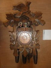 Cuckoo Clock German  SEE VIDEO Black Forest NIGHT SHUT OFF 8 Day CK3406