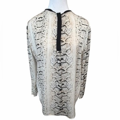 Zara Basic Animal Print Women's Long Sleeve Top Size Large