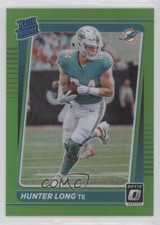 2021 Panini Donruss Optic Rated Rookie Lime Green Prizm 32/35 Hunter Long n0c