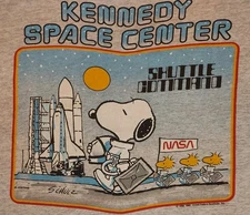 Vintage Peanuts Shirt NASA Snoopy and Woodstock Kennedy Space Center 