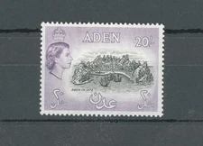 1953-63 ADEN, Stanley Gibbons No. 72, 20 shillini black and deep lilac - MNH**
