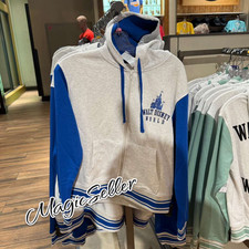 2026 Walt Disney World Castle Zip Up Hoodie for Adults Blue Size L New