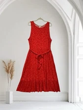 Terra & Sky Floral Tiered Maxi Dress Women’s Size 2X Soft Jersey Stretch