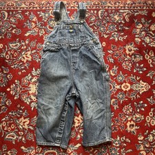 Vintage Oshkosh Overalls Cargo Carpenter Jeans Sz 24 Months Medium Wash Y2K