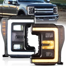 VLAND LED Headlights For 17-19 Ford F250 F350 F450 F550 Super Duty Front LH+RH