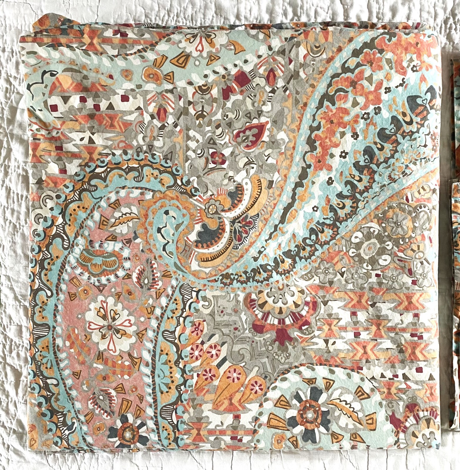 Pottery Barn Paloma Paisley Full Queen Duvet Two Standard Shams Organic