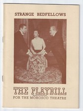 Original Playbill 1948 Strange Bedfellows The Morasco Theatre