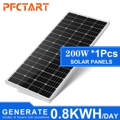 Solar Panel Ebay 200W 12V Solar Panel High Efficiency Monocrystalline Solar Panels For ...