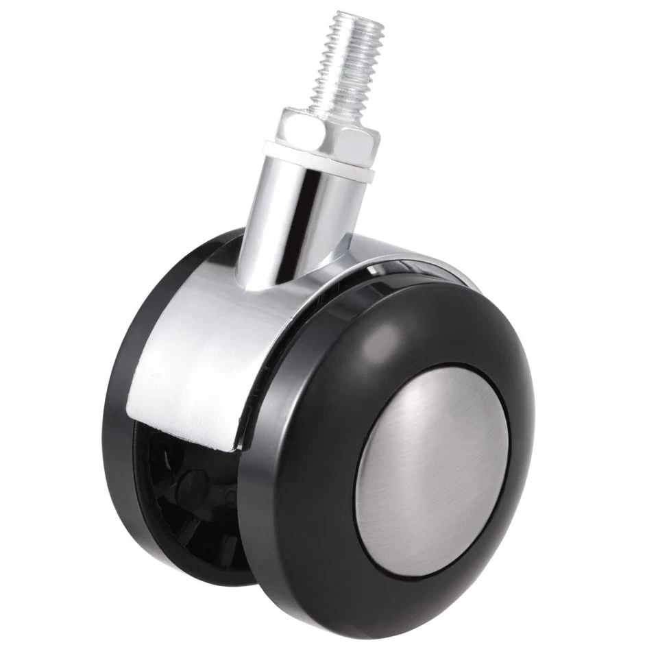 8 Pcs Bürostuhl Rad 2 Inch Zwillingsrad M8x15 Gewindestiel Drehgelenk - Bild 4 von 4