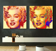 POP ART MARILYN MONROE Abstrakt Leinwand BILD Moderne Wandbild Kunst Druck XXL