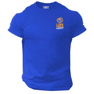 Look Good In Muscles T-Shirt Small Gym Clothing Bodybuilding Workout Gymwear Top