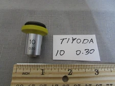 Tiyoda 10-0.30 10X Microscope Objective Made In Japan Color Code Yellow