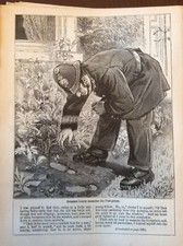 Placa de libro N8b Ephemera 1900 sargento Lundy examina las huellas de los pies