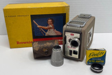VTG KODAK 8MM Brownie Movie Camera Model 2 No. 78 Bundle - Box Filter Adapter...