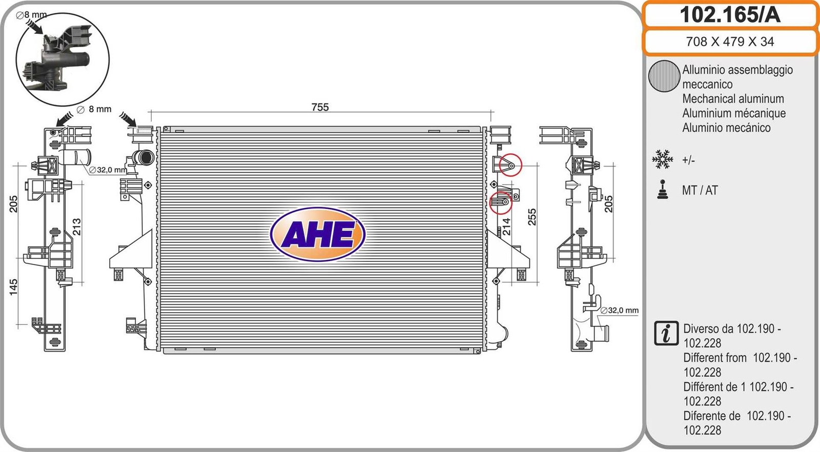 Radiateur pour charge lourde VW Transporter T5 Fourgon 2.0 BiTDI 4Motion