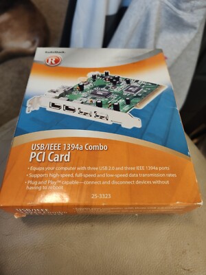 Radio Shack USB/ 1EEE 1394a Combo PCI CARD  NEW in Box