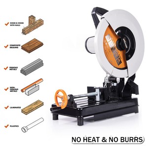 Evolution 14 inch Metal Chop Saw Steel Cold Cut Aluminum Wood Cutting