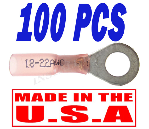 Elektralink Heat Shrink & Solder Red Spade Terminal 22-18 Gauge #10 St