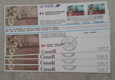 4 exemplaires carte souvenir de l’émission commune France canada 1984