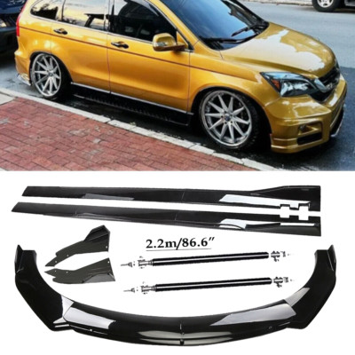 Front Bumper Lip Splitter Spoiler Side Skirt Strut Rod For Honda Pilot 2003-2023