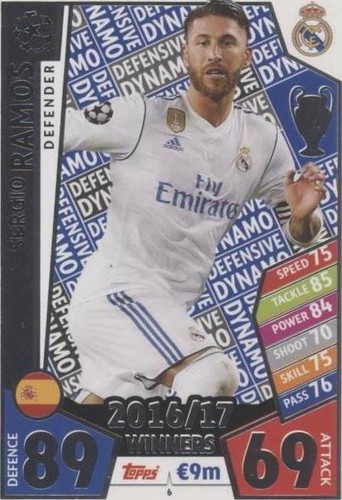 Sergio Ramos 100 Club XI Foil 433 Match Attax 2018 2019 Real