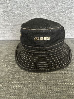 Vintage Guess Y2K Denim Bucket Hat Sun Fishing Beach Hat | eBay display picture 2