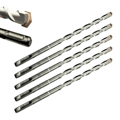 SDS Plus Rotary Hammer Drill Bit Set 5 Pcs 3/8''X6'' Carbide-Tippde for Masonry
