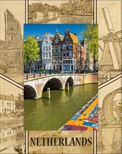 Netherlands Laser Engraved Wood Picture Frame Portrait (8 x 10)