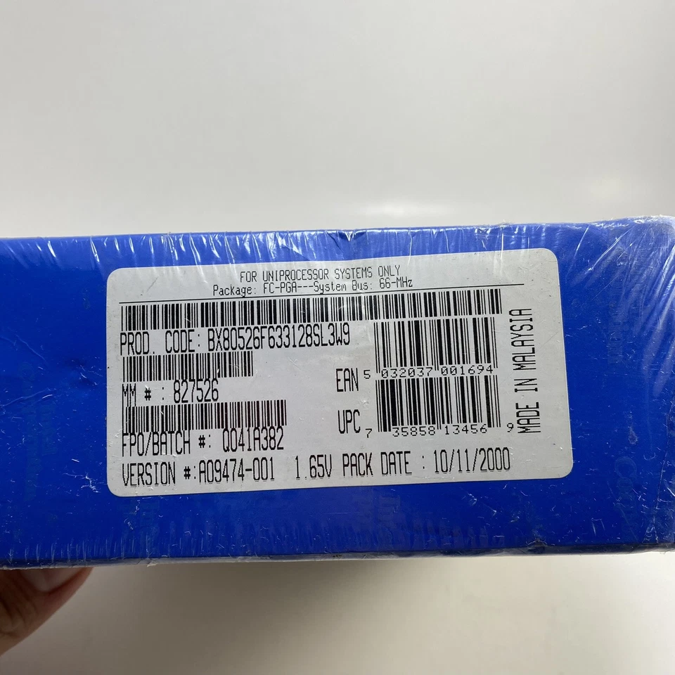 Intel Celeron Processor 633mhz 128KB 66-MHz PGA New Factory Sealed 2000 - Image 3 of 3