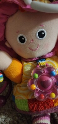 Soft ClipOn Toy Baby Doll Lamaze My Friend Emily Hat Textures & Sounds Sensory 