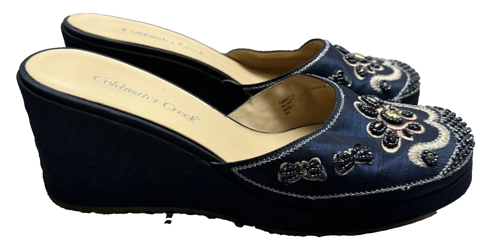 Parte superior de cuero de mujer Coldwater Creek Sandalias