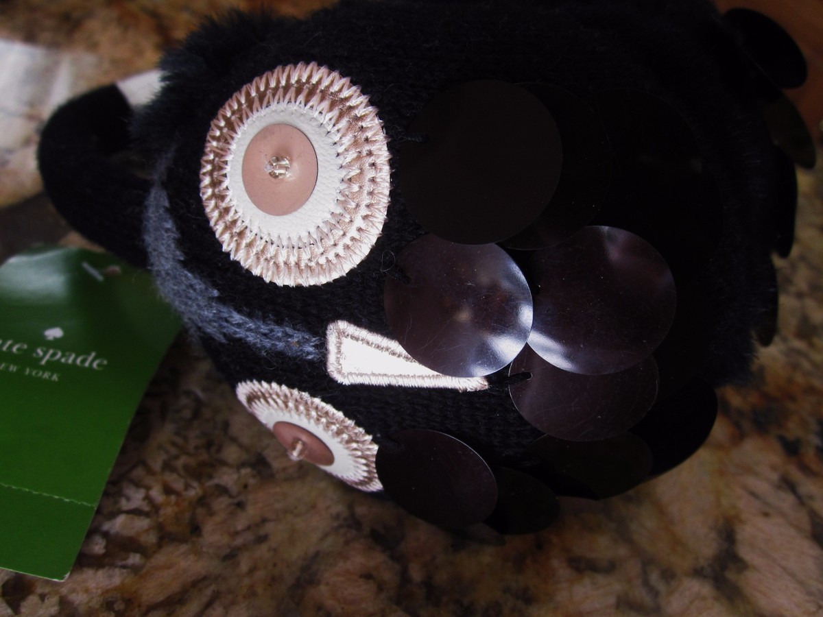 kate spade ny soft NIGHT OWL earmuffs NWT ear muffs IN FINE 