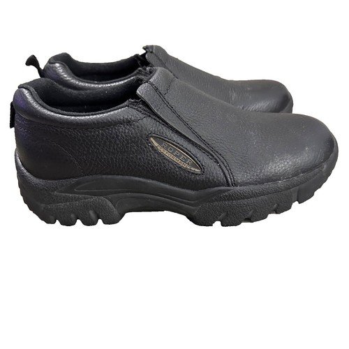 Roper men’s black genuine leather performance slip ons size 8.5 Roper Mens Performance Black Leather Slip-On Shoes | eBay main image 2