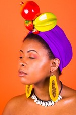 “Papaya Perfection” Handmade Tropical Fruit Statement Wearable Art Earrings