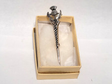 Thistle Sword Pewter 2 3/4" long Kilt Pin Scottish Celtic Made in Scotland