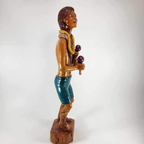 Handmade "Billy The Ocean Boy" Vintage Wooden Carving Cypress Wood July 5, 1997 - Picture 7 of 12