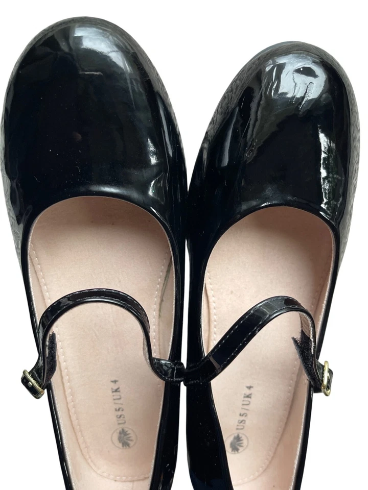 Zapatos Locker Niñas Mary Jane Zapatos Charol Bailarina Planos Talla 5 Foto 4 de 4