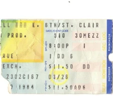 MOTLEY CRUE & SAXON & OZZY OSBOURNE Concert Ticket Stub CLEVELAND 5/10/84 Rare