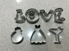 LOT OF Wedding THEMED Cookie Cutters - 7 Piec...